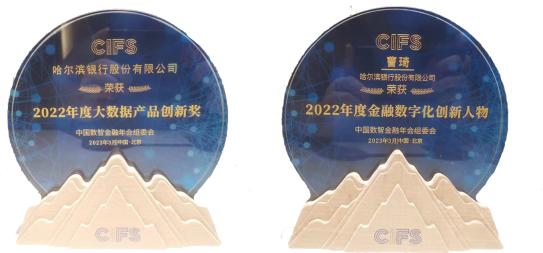 哈尔滨银行统一智能风控平台荣获“CIFS年度大数据产品创新奖”